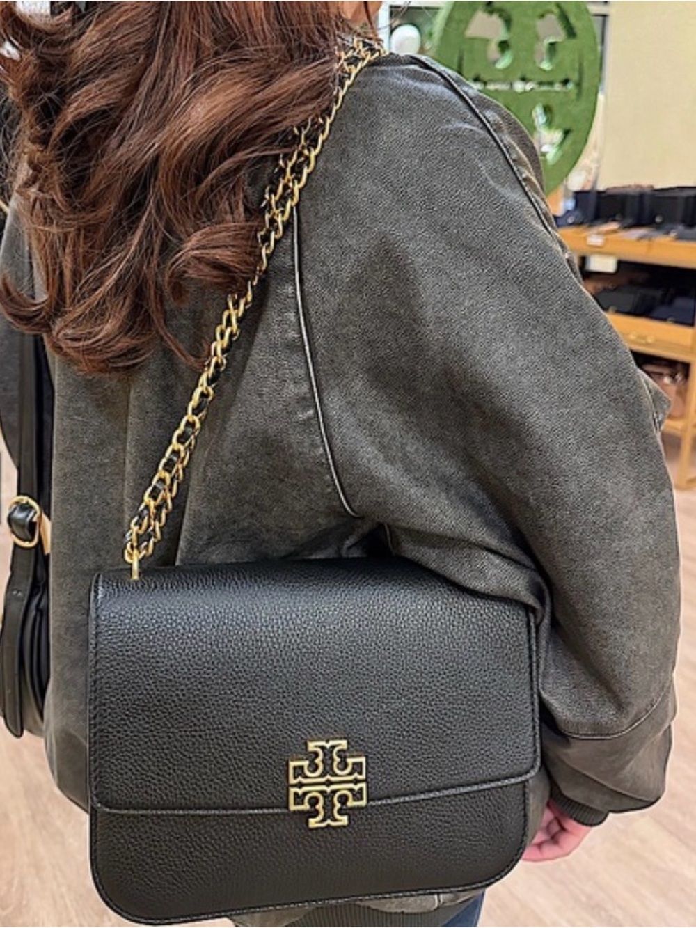 Tory Burch Britten Crossbody Bag - Black & Silver - Picture 3 of 11